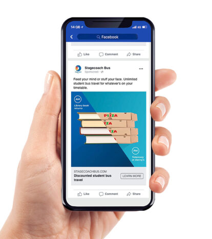 Facebook advert on mobile