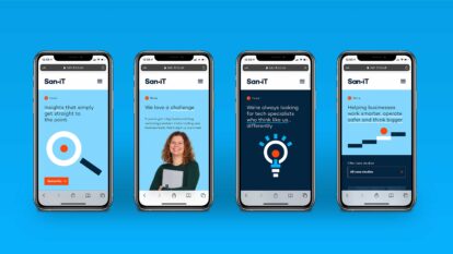 San-iT website mobile screens